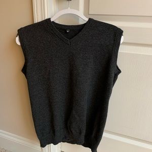 charcoal gray sweater vest
